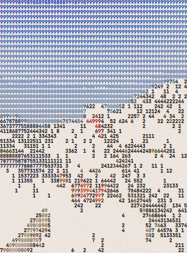 ASCII rendering of the photo